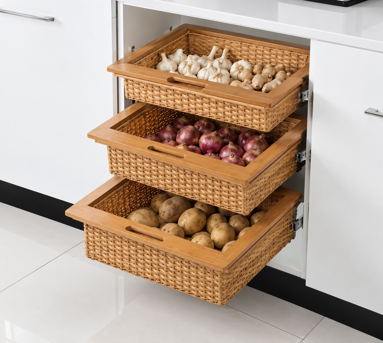 Aluminum Wicker Basket